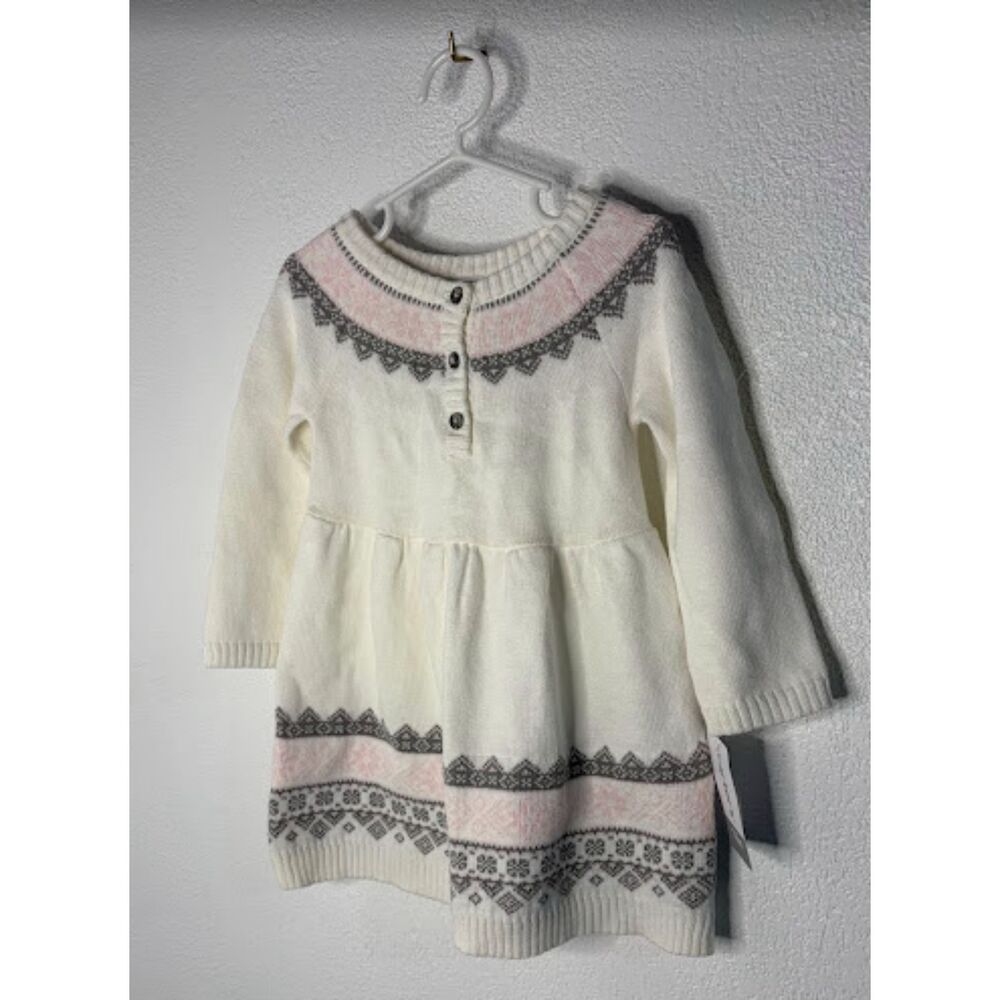 Carter's Sweater Dress 12M NWT | Baby Girl Holiday Christmas Winter Cream